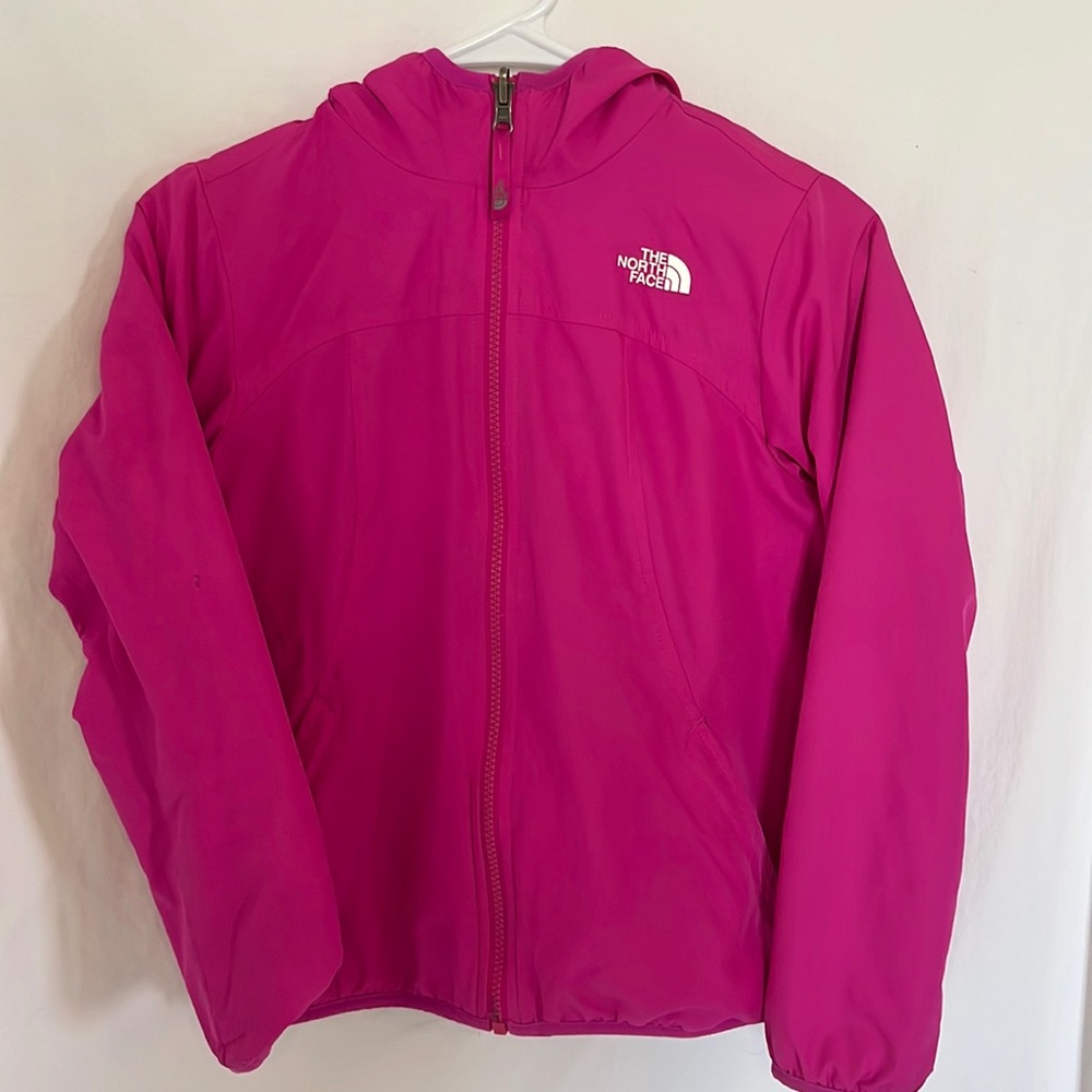 The North Face reversible windbreaker fleece. Size 10-12